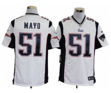 nike nfl jerseys new england patriots #51 jerod mayo white[game]