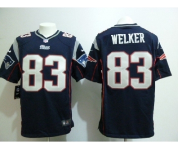 nike nfl jerseys new england patriots #83 welker blue[game]
