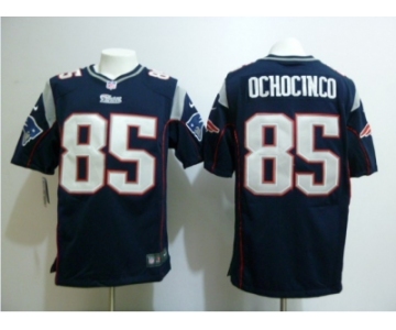 nike nfl jerseys new england patriots #85 ochocinco blue[game]