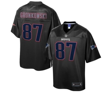 nike nfl jerseys new england patriots #87 gronkowski black reverse fashion[game]
