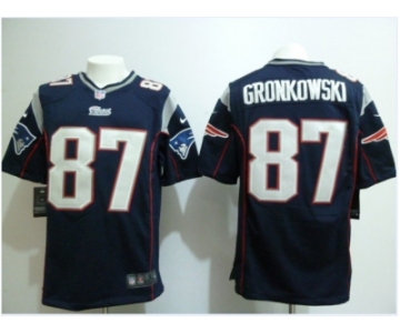 nike nfl jerseys new england patriots #87 gronkowski blue[game]