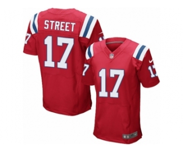 Men's Nike New England Patriots #17 Devin Street Elite Red Alternate NFL Jersey