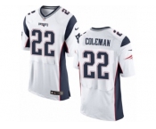 Men's Nike New England Patriots #22 Justin Coleman Elite White NFL Jersey