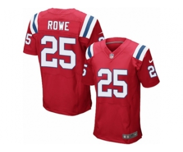 Men's Nike New England Patriots #25 Eric Rowe Elite Red Alternate NFL Jersey