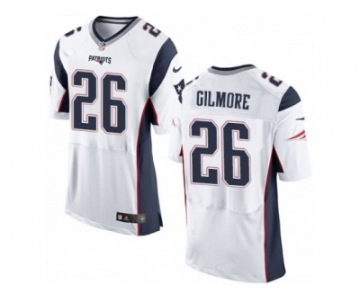 Men's Nike New England Patriots #26 Stephon Gilmore Elite White NFL Jersey