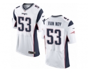 Men's Nike New England Patriots #53 Kyle Van Noy Elite White NFL Jersey