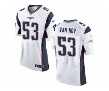 Men's Nike New England Patriots #53 Kyle Van Noy Elite White NFL Jersey