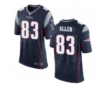 Men's Nike New England Patriots #83 Dwayne Allen Elite Navy Blue Team Color NFL Jersey