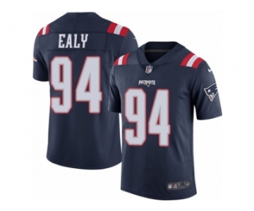 Men's Nike New England Patriots #94 Kony Ealy Elite Navy Blue Rush NFL Jersey
