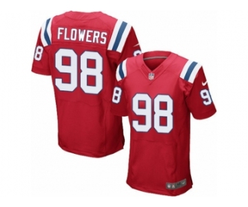 Men's Nike New England Patriots #98 Trey Flowers Elite Red Alternate NFL Jersey