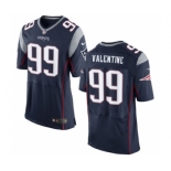 Men's Nike New England Patriots #99 Vincent Valentine Elite Navy Blue Team Color NFL Jersey