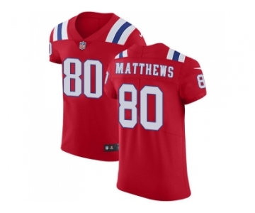 Nike New England Patriots #80 Jordan Matthews Red Alternate Men Stitched NFL Vapor Untouchable Elite Jersey