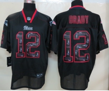 nike nfl jerseys new england patriots #12 tom brady black[Elite united sideline]