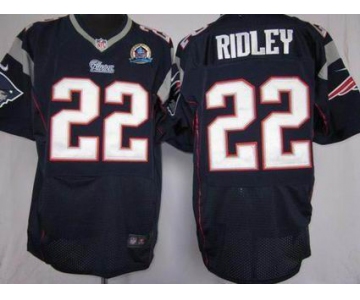 nike nfl jerseys new england patriots #22 stevan ridley blue[Elite 50th Patch]