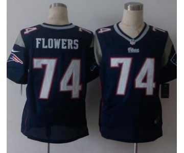 nike nfl jerseys new england patriots #74 flowers blue[Elite][flowers]