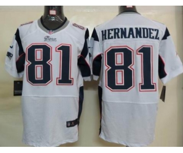 nike nfl jerseys new england patriots #81 hernandez white[Elite]