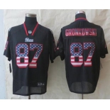 nike nfl jerseys new england patriots #87 gronkowski black[Elite USA flag fashion]