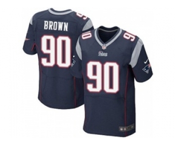 nike nfl jerseys new england patriots #90 malcom brown blue[Elite]