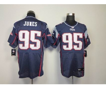 nike nfl jerseys new england patriots #95 jones blue[Elite]