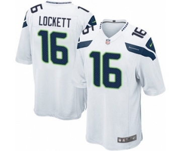 Men's Nike Seattle Seahawks #16 Tyler Lockett Game White NFL Jersey