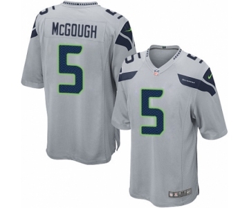 Men's Nike Seattle Seahawks #5 Alex McGough Game Grey Alternate NFL Jersey