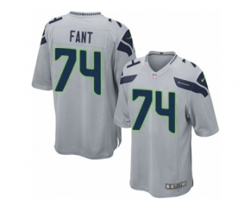 Men's Nike Seattle Seahawks #74 George Fant Game Grey Alternate NFL Jersey