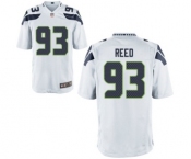 Men's Nike Seattle Seahawks #93 Jarran Reed Game White NFL Jersey