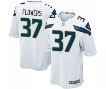 Men's Seattle Seahawks #37 Tre Flowers Game White Football Jersey