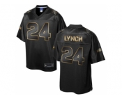 Nike Seattle Seahawks #24 Marshawn Lynch Pro Line Black Gold Collection Jersey[Game]