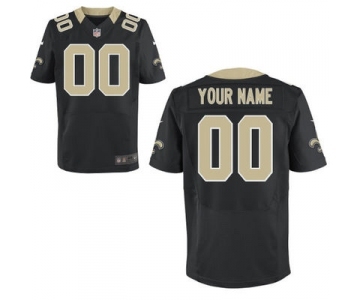 Men Nike Nfl Jerseys New Orleans Saints Customized Elite Black Jersey