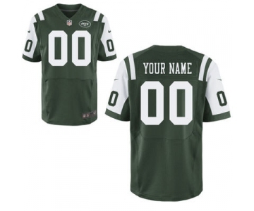 Men Nike Nfl Jerseys New York Jets Customized Elite Green Jersey
