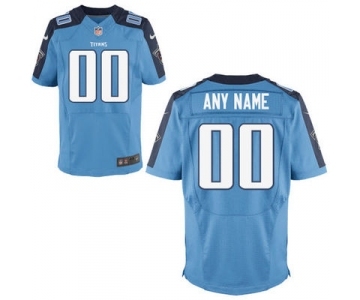 Men Nike Nfl Jerseys Tennessee Titans Customized Elite Lt.Blue Jersey