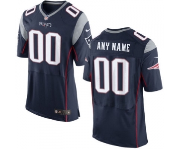 Men Nike nfl jerseys New England Patriots Customized Elite Blue Jersey