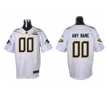 Nike Baltimore Ravens Customized white 2016 Pro Bowl Men's Stitched Jerseys[Elite]