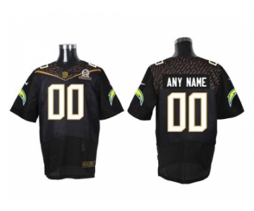 Nike San Diego Chargers Customized Black 2016 Pro Bowl Men's Stitched Jerseys[Elite]