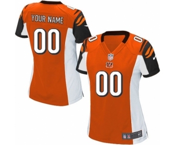 Women Nike Nfl Jerseys Cincinnati Bengals Customized Orange Jersey