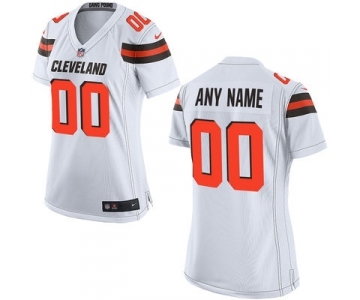 Women Nike Nfl Jerseys Cleveland Browns Customized White Jersey