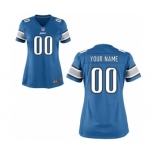 Women Nike Nfl Jerseys Detroit Lions Customized Blue Jersey