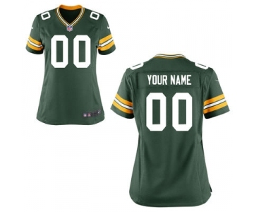 Women Nike Nfl Jerseys Green Bay Packers Customized Green Jersey