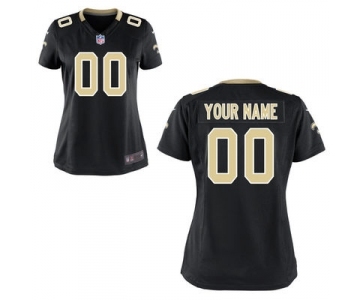 Women Nike Nfl Jerseys New Orleans Saints Customized Black Jersey