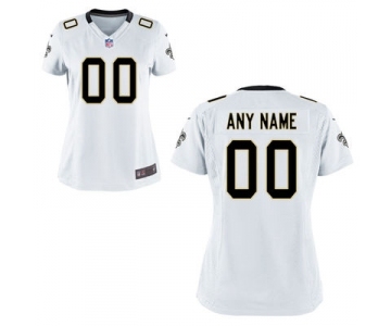 Women Nike Nfl Jerseys New Orleans Saints Customized White Jersey