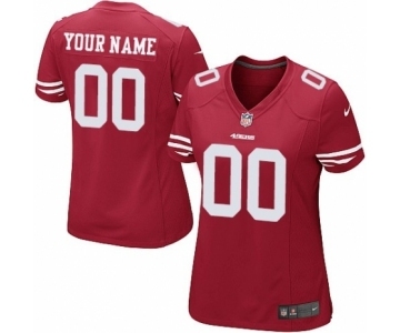 Women Nike Nfl Jerseys San Francisco 49ers Customized Red Jersey
