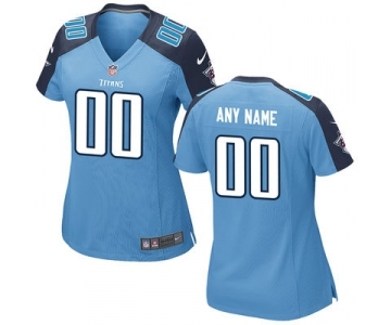Women Nike Nfl Jerseys Tennessee Titans Customized Lt.Blue Jersey