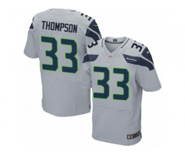 Men's Nike Seattle Seahawks #33 Tedric Thompson Elite Grey Alternate NFL Jersey