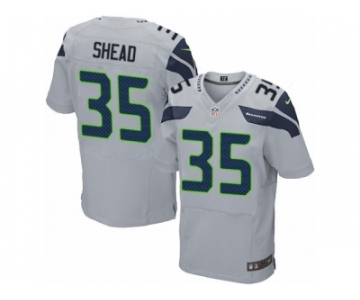 Men's Nike Seattle Seahawks #35 DeShawn Shead Elite Grey Alternate NFL Jersey