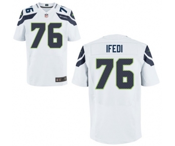 Men's Nike Seattle Seahawks #76 Germain Ifedi Elite White NFL Jersey