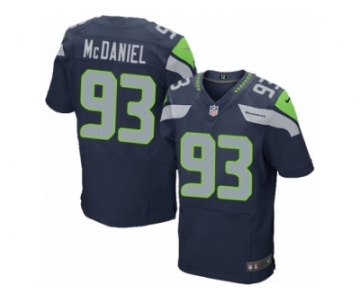 Men's Nike Seattle Seahawks #93 Tony McDaniel Elite Steel Blue Team Color NFL Jersey