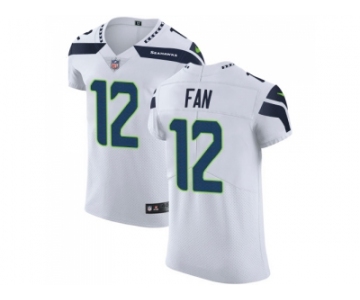 Nike Seattle Seahawks #12 Fan White Men Stitched NFL Vapor Untouchable Elite Jersey