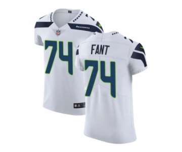 Nike Seattle Seahawks #74 George Fant White Men Stitched NFL Vapor Untouchable Elite Jersey