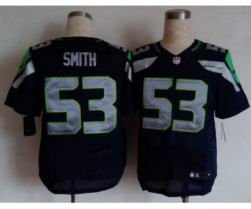 nike nfl jerseys seattle seahawks #53 smith blue[Elite]